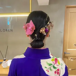 ロング カラー ヘアアレンジ ブリーチ/レイヤー 🌻Mutsumiのヘアスタイル