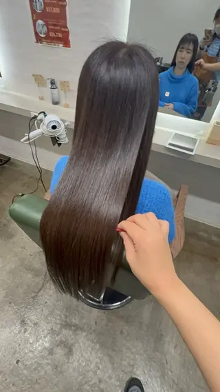 セミロング 🕊髪質改善縮毛矯正 /艶髪/関内🕊あべのヘアスタイル