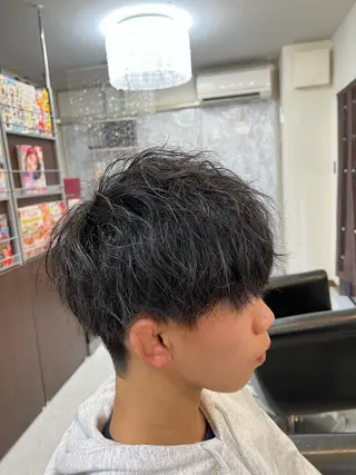 ショート パーマ メンズ KEN 🌟のヘアスタイル