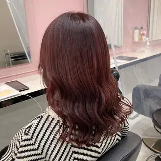 ロング カラー EMIL/上野駅近 /ブリーチ縮毛矯正のヘアスタイル