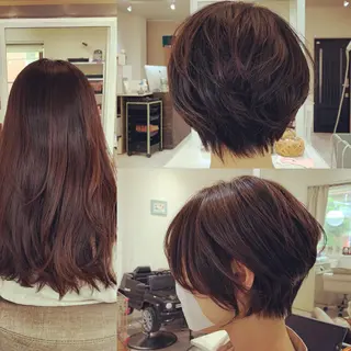 ショート カラー 再現性ショートボブ 木又克美のヘアスタイル