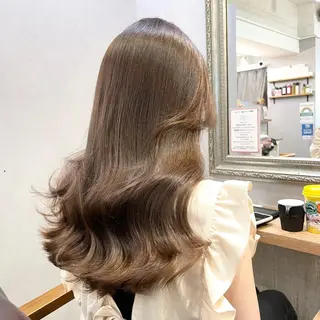 セミロング カラー SALOWIN 新宿三丁目EAST所属・韓国レイヤー🇰🇷 layercut✂️のヘアスタイル