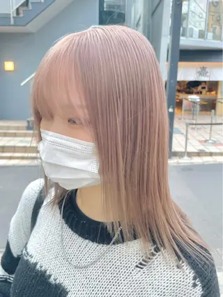 セミロング カラー ザクザクレイヤー 🍀/ブリーチ/小田のヘアスタイル