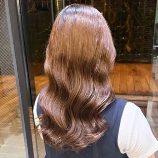 セミロング パーマ 表参道|韓国風・コテ 巻き風パーマるい🌀のヘアスタイル