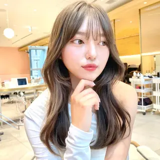 セミロング 韓国くびれレイヤー 🇰🇷はづきのヘアスタイル