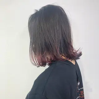 ミディアム カラー _WHITE 天王寺のヘアスタイル