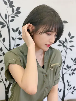 ショート カラー ハットリ /北習志野のヘアスタイル