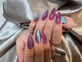 ネイル リボン、ガーリー パーツ放題専門店のネイルデザイン