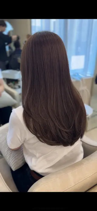 ミディアム 【大阪】縮毛矯正×ハ イトーン✨のヘアスタイル