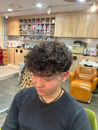 パーマ メンズ hairLOOP所属・西院LOOP sayakaのヘアスタイル