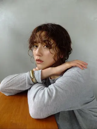 セミロング パーマ nono/パーマ /顔まわりカット🐈のヘアスタイル