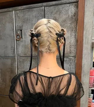 ヘアアレンジ ボブ/レイヤー/ 梅田/天野川奈緒のヘアスタイル