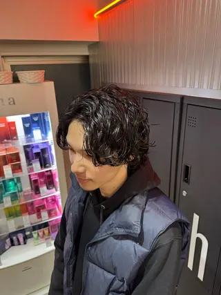 ミディアム カラー パーマ メンズ 🔥メンズパーマ特化 🔥店長中村雄樹のヘアスタイル
