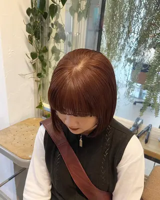 ショート カラー オリーブ/縮毛♡ Natsuno🩰のヘアスタイル