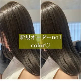 ロング カラー ヘアアレンジ オリーブ透明感カラー 表参道/MIKUのヘアスタイル