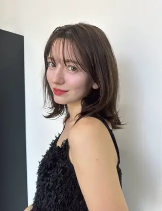 ミディアム 韓国ヘア/美髪矯正/ Haruna🦋のヘアスタイル