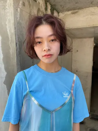 ショート カラー chiharu ボブ/レイヤーのヘアスタイル