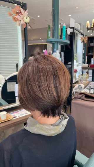 ショート FACE DECO AVEDA/2nd所属・河端 春綺のヘアスタイル