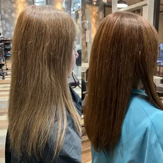 ロング カラー 坂本 明子のヘアスタイル