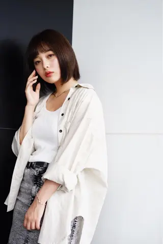 ショート/ボブ/ 白髪ぼかし/しんやのヘアスタイル