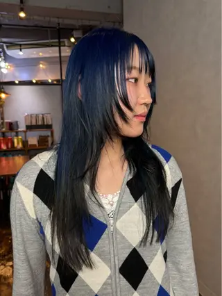 ロング カラー 透明感カラー/パーマ 🌀アオノのヘアスタイル