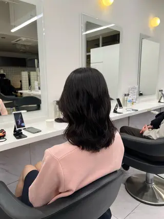 ミディアム カラー 韓国レイヤーカット /REIのヘアスタイル