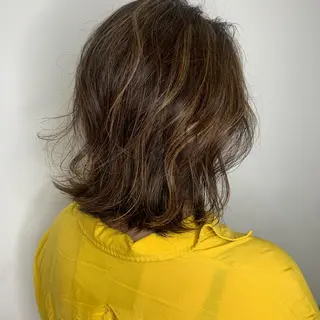 ショート カラー AMI ウルフパーマ/メンズのヘアスタイル