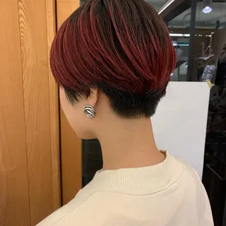 ショート 艶髪color💎髪 質改善ストレート大吉のヘアスタイル