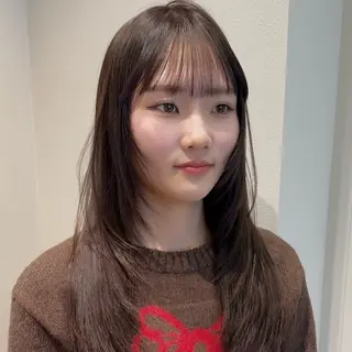 セミロング 透明感🍨レイヤー ヘアセット/miyuのヘアスタイル