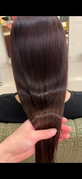 セミロング パーマ 酸性ストレート/ yukinaのヘアスタイル