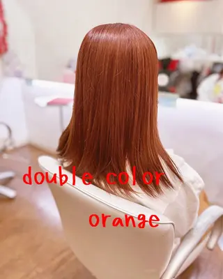 ミディアム カラー GLAD 萩原のヘアスタイル