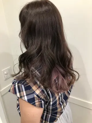 セミロング カラー ヘアアレンジ GO TODAY SHAiRE SALON原宿Stella店所属・GO TODAY シェアサロンのヘアスタイル