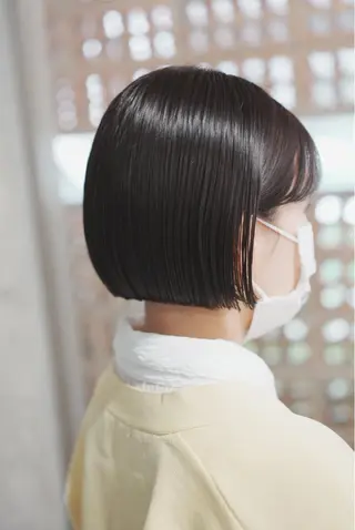 ショート カラー ボブパーマコテ巻き風 パーマNo1深江秀平のヘアスタイル