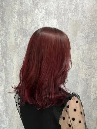 セミロング カラー 詩乃🎀ピンク 暖色系🫧レイヤーのヘアスタイル