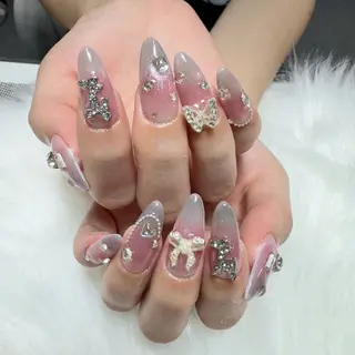 ネイル 🎀nana🫧 ワンホンネイル🎀のネイルデザイン