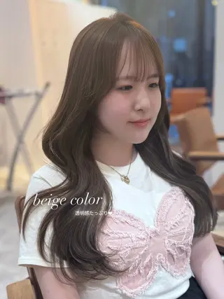 ロング カラー mareka/顔周り /透明感カラー🤍のヘアスタイル