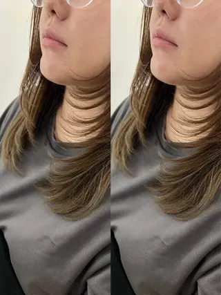 セミロング 🎀韓国風レイヤー/ 切りっぱなしボブ🎀のヘアスタイル