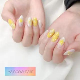 ネイル Rainbow nailsくろちゃんのネイルデザイン