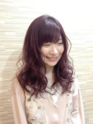 ロング カラー salowin郡山所属・佐藤 結花のヘアスタイル