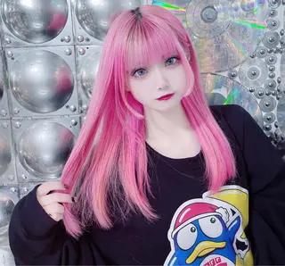 セミロング カラー ヘアアレンジ haco+所属・🌈派手髪エクステ ブレイズ🌈ひろとのヘアスタイル