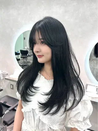 ロング カラー 韓国特化🇰🇷千葉 /レイヤーカット竜生のヘアスタイル