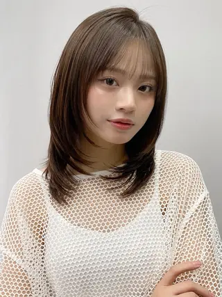 セミロング カラー レイヤー×髪質改善✨ 渋谷/佐藤侑哉のヘアスタイル