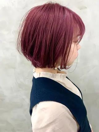 ショート カラー ブームボックス所属・🐝ハイトーンカラー hachi🐝のヘアスタイル