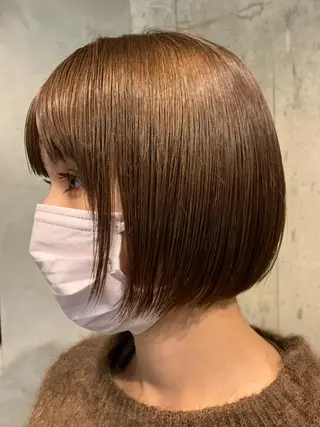 ショート Asti blanche所属・ブリーチなしWカラー /地毛風/小林凪沙のヘアスタイル