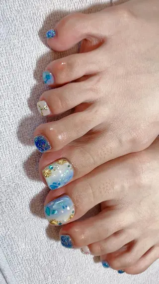 ネイル nail salon ラピスラズリのネイルデザイン