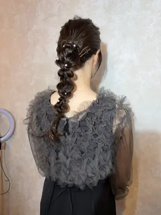 ヘアアレンジ ヴェチカヘア京橋所属・脱白髪染め カミタニのヘアスタイル