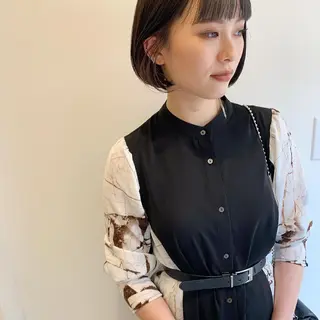 ミディアム カラー MARU レイヤー/パーマのヘアスタイル