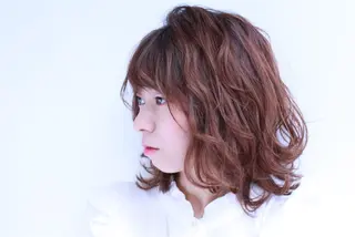 ミディアム カラー 髪質改善×METEO 店長 貞松直也のヘアスタイル