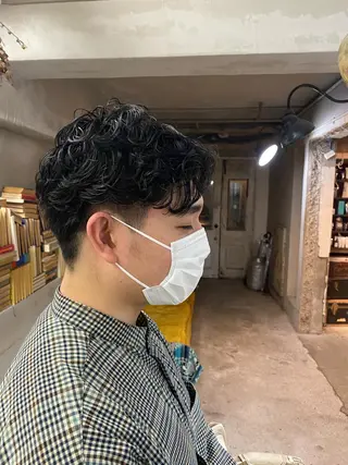 ショート パーマ メンズ お任せヘア☘️☘️ 及川渚のヘアスタイル