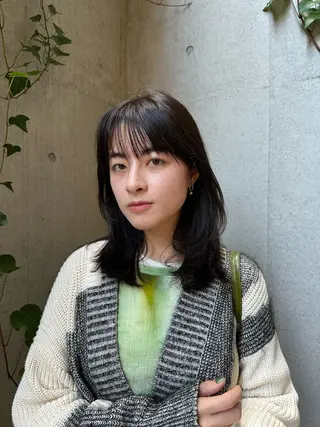 ミディアム カラー 似合わせカット /パーマ岡本淳平のヘアスタイル